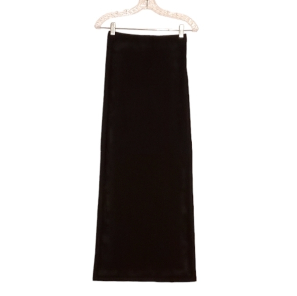 Commense Black Rayon Blend Pullon Midi Skirt Dressy Casual Size Small Women‎ NWT